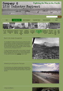 Old 182nd Infantry website, launched in 2010.
